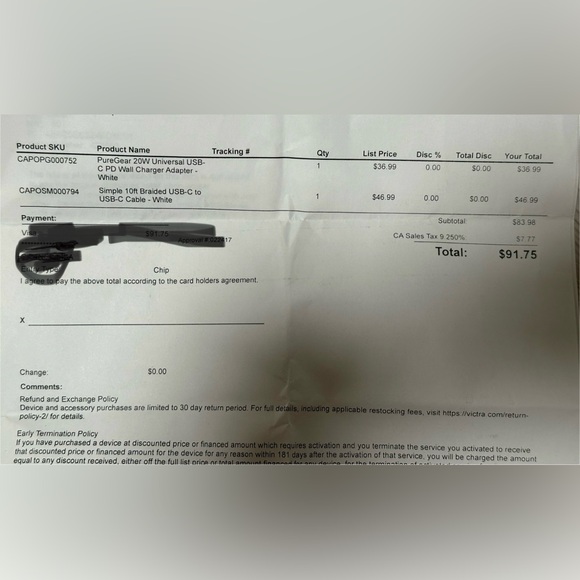 iPad USB C to USB C 10ft Cable and Wall Charger - Picture 2 of 6